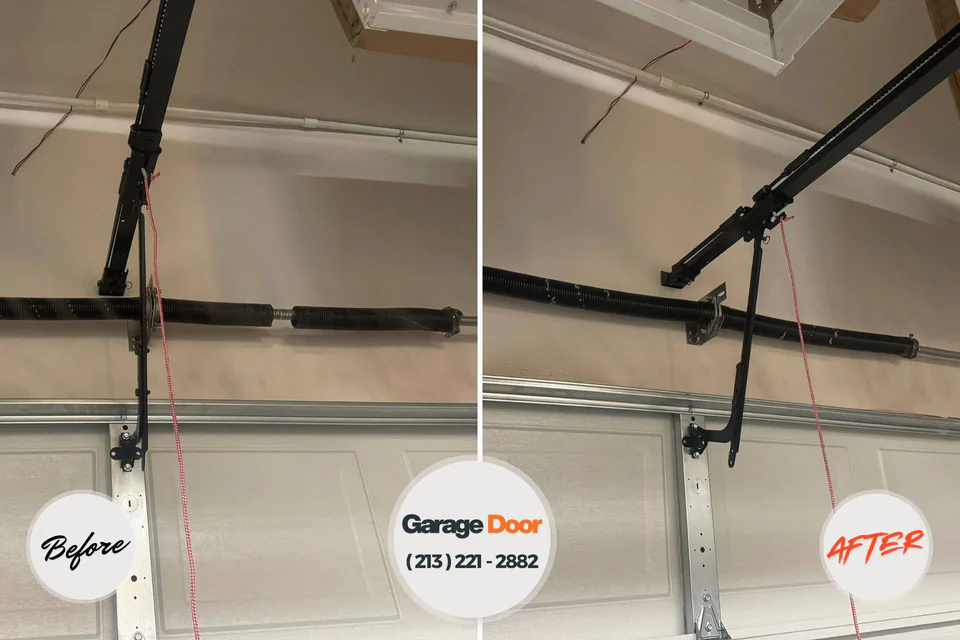 Before and after: garage door repair West Brow, GA